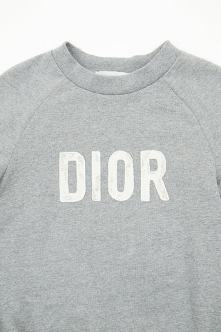 Dior Grey Sequin Logo Top