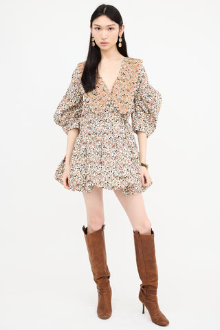 Kiki Vargas Floral Mini Dress