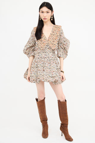 Kiki Vargas Floral Mini Dress