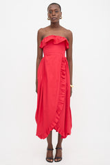 Kika Vargas Sylvia Wrap Effect Dress