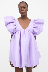 Kika Vargas Taffeta Adri Mini Dress