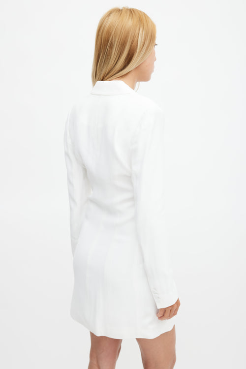 Kiki De Montparnasse White Double Breasted Tuxedo Dress