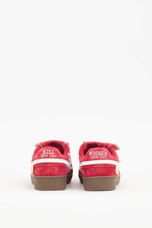 KillWinner Red Suede Retro Training Sneaker