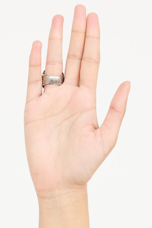 King Baby Sterling Silver Rose Ring