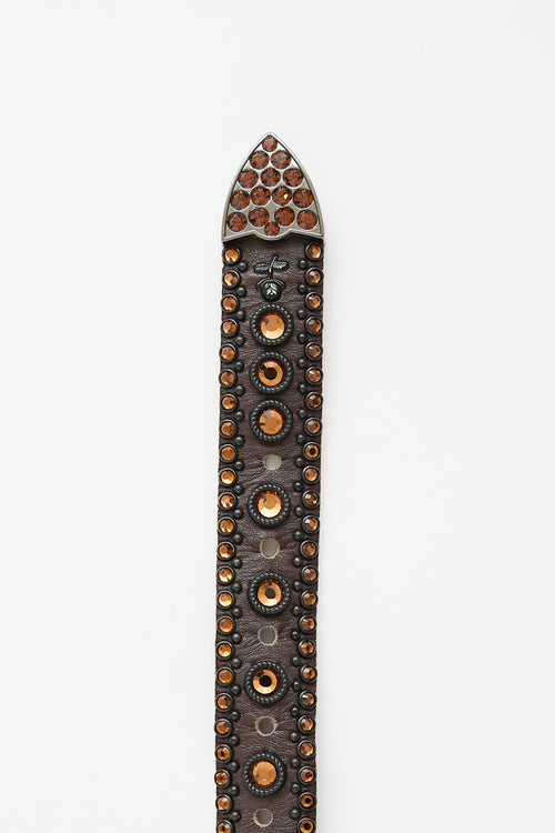 Embellished Leather Belt