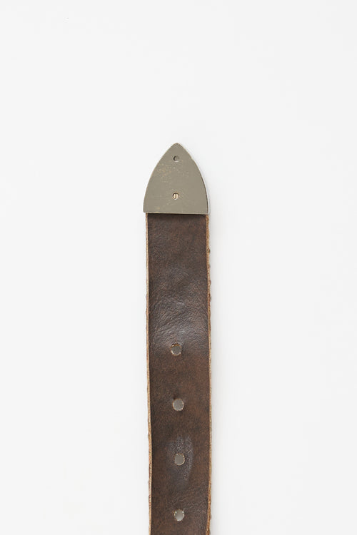Embellished Leather Belt