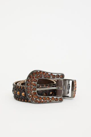 Embellished Leather Belt