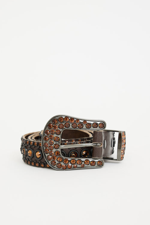 Embellished Leather Belt