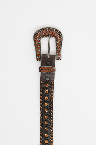 Embellished Leather Belt