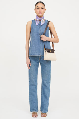 Hermès 2024 Mini Military Toile Herbag Zip 20  Bag