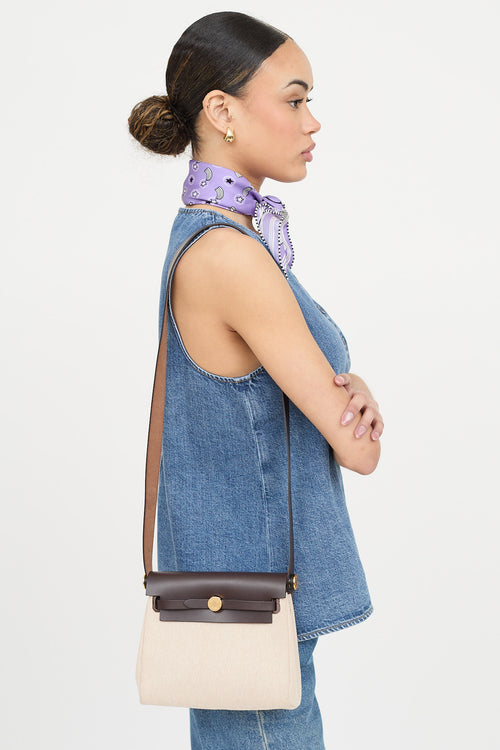 Hermès 2024 Mini Military Toile Herbag Zip 20  Bag