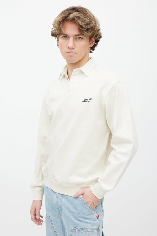 Kith Cream Cotton Polo Sweatshirt