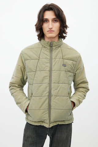Kith Green Quilted Logo Jacket