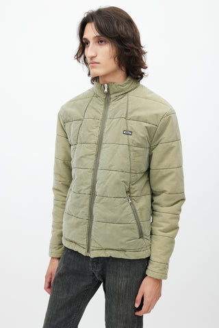 Kith Green Quilted Logo Jacket
