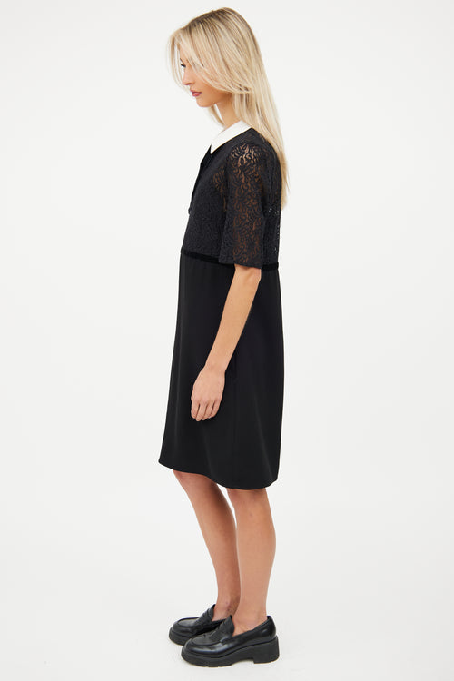 The Kooples Black & White Lace Dress