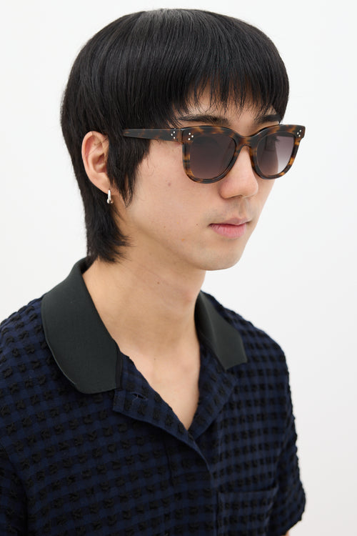 Krewe Brown & Black Jena Rounded Square Sunglasses