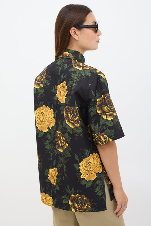 Kwaidan Editions Black & Multicolour Floral Shirt