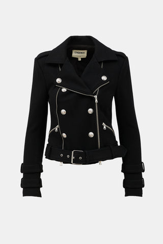 L'Agence Wool Biker Jacket