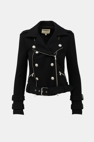 L'Agence Wool Biker Jacket