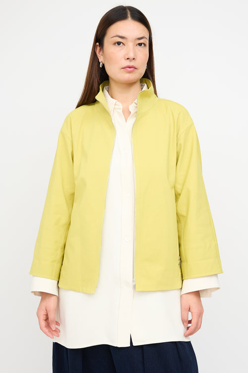 Lafayette 148 Yellow Three Quarter Sleeve Jacket