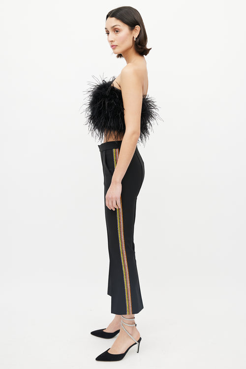 LAMARQUE Black Feather Tube Top