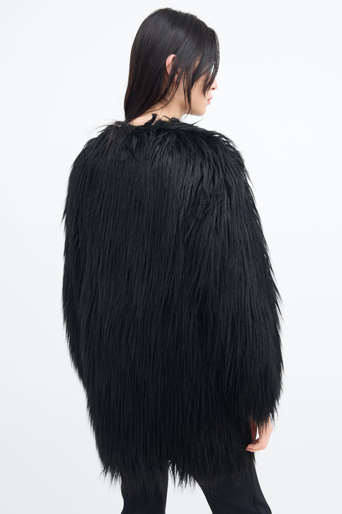 LAMARQUE Black Faux Fur Coat