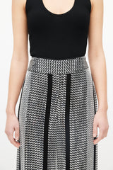 LAPOINTE Black & Silver Sequin Palazzo Pant