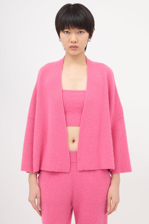 LAPOINTE Cashmere Open Front Cardigan