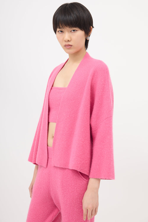 LAPOINTE Cashmere Open Front Cardigan