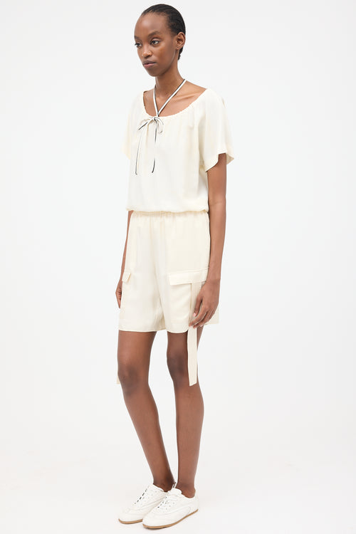 LAPOINTE Silk Twill Cargo Shorts