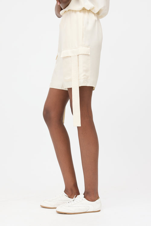 LAPOINTE Silk Twill Cargo Shorts