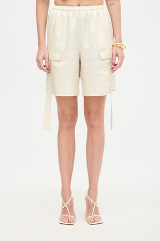 LAPOINTE Silk Twill Cargo Shorts