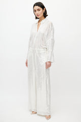 LAPOINTE White Sequin Co-Ord Set