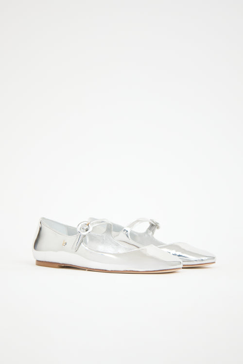 Larroude Patent Blair Flat