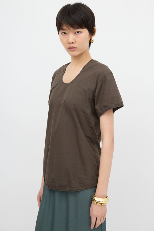 Lemaire Poplin Short Sleeve Blouse
