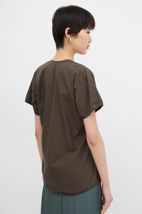 Lemaire Poplin Short Sleeve Blouse