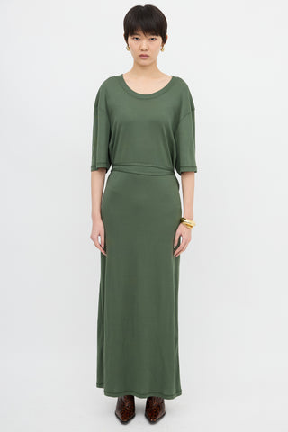 Lemaire Belted Rib T-Shirt Dress
