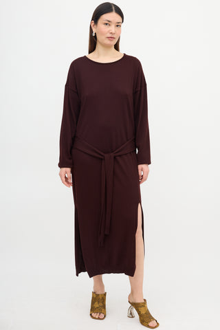 Lemaire Wool Tie Sweater Dress