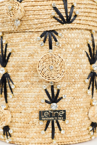 Le Ninè Straw Mini Cylinder Bag