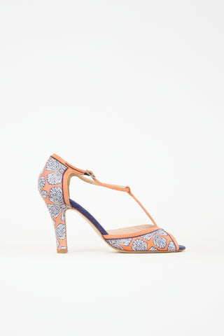 Lenora Satin & Suede Maryjane Heel