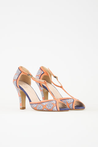 Lenora Satin & Suede Maryjane Heel