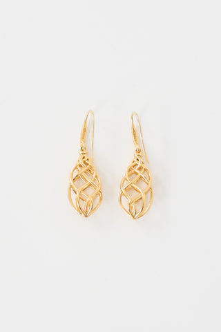 Links of London Gold Vermeil Filigree Drop Earrings