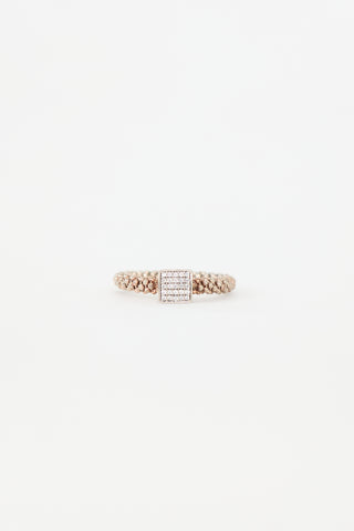 Links of London Rose Gold Effervescence Square Ring