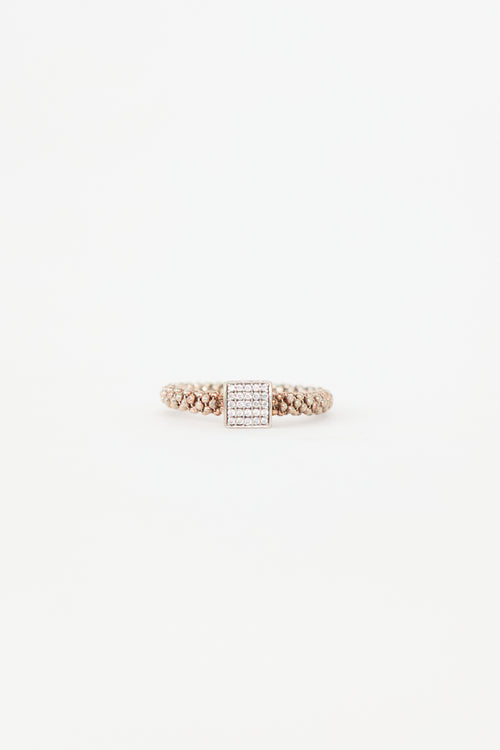 Links of London Rose Gold Effervescence Square Ring