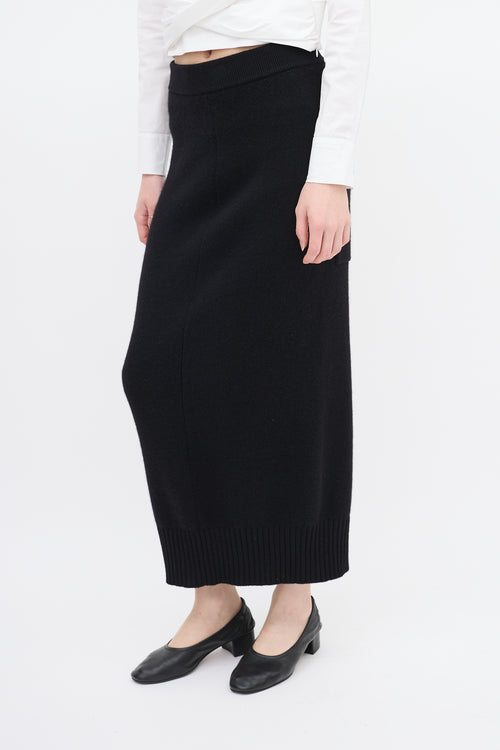 Lisa Yang Black Cashmere Alma Midi Skirt