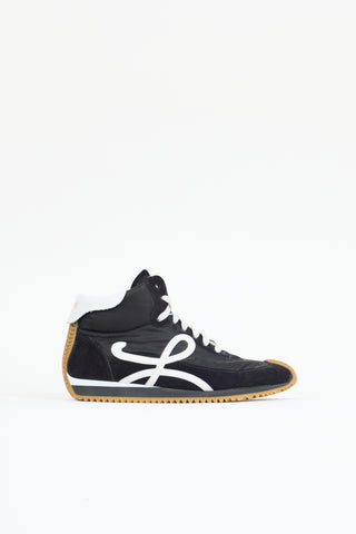 Loewe Nylon & Suede Flow High-Top Sneaker