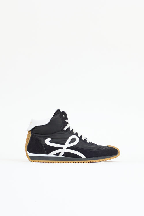Loewe Nylon & Suede Flow High-Top Sneaker