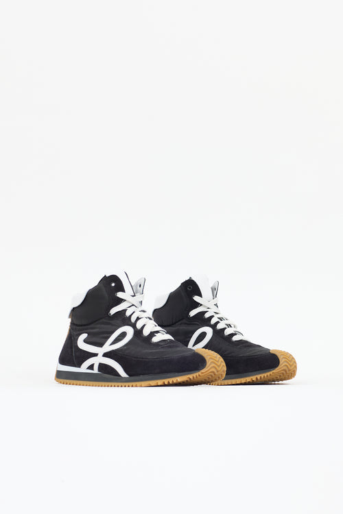 Loewe Nylon & Suede Flow High-Top Sneaker