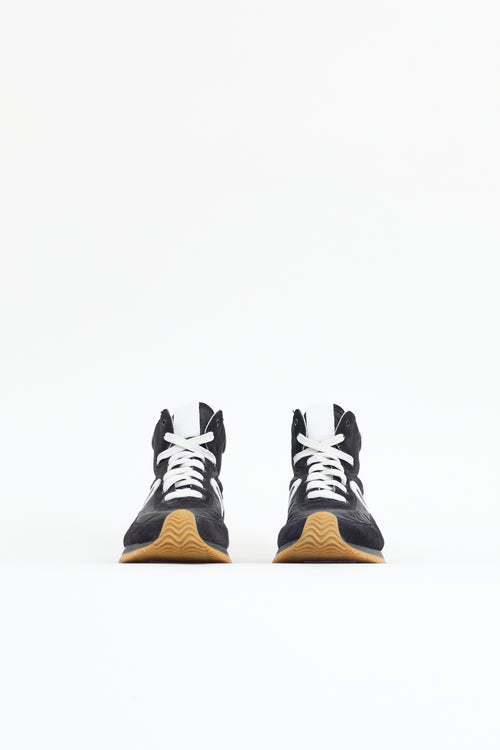 Loewe Nylon & Suede Flow High-Top Sneaker