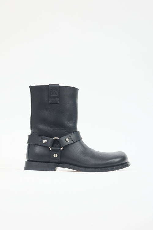 Loewe Leather Campo Biker Boot